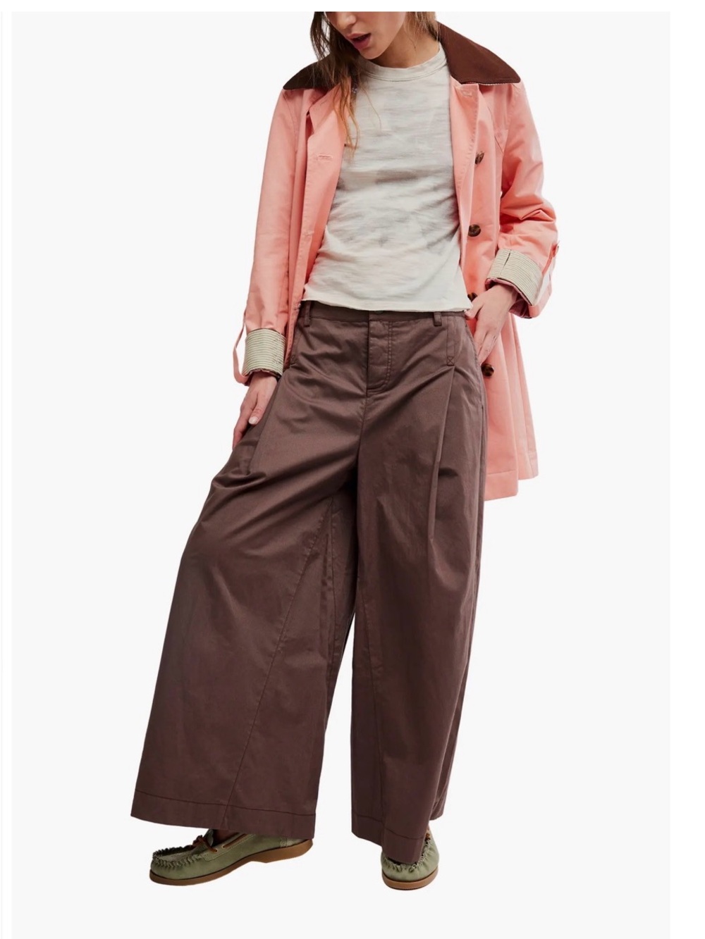 NWT! Free People Silverlake Wide chinos
